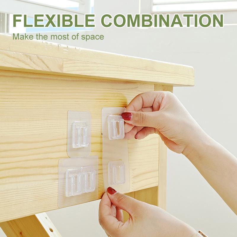 Ganci adesivi biadesivi per un'organizzazione senza forature