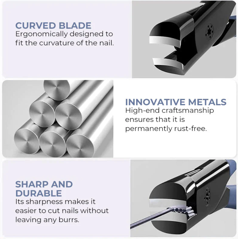 Cortauñas anti-salpicaduras, preciso y práctico