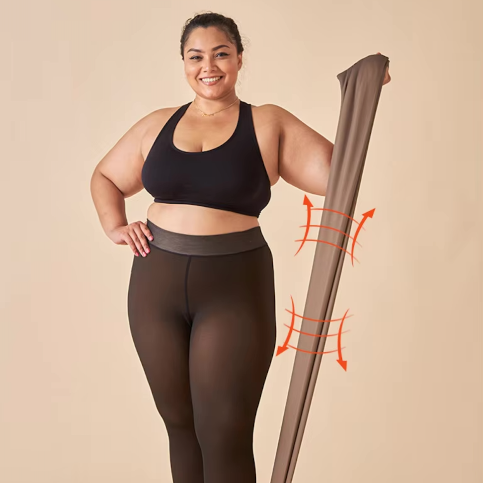 Przezroczyste rajstopy polarowe